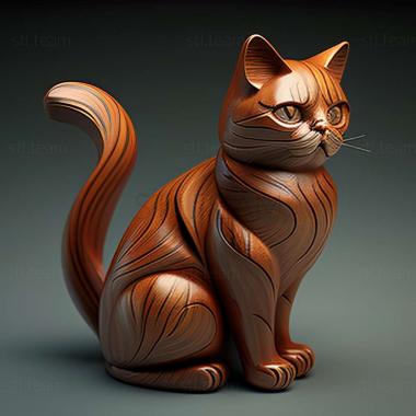 3D model Tasman Manx cat (STL)